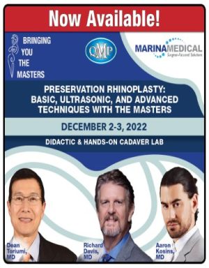 QMP BYTM 6: Preservation Rhinoplasty: Basic, Ultrasonic, And Advanced Techniques With The Masters Videos